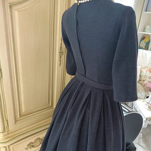 VTG 50S/60S "WM. G. ORIGINAL JUNIORS" WOOL BLEND DRESS W/ BELT! - Picture 7 of 15